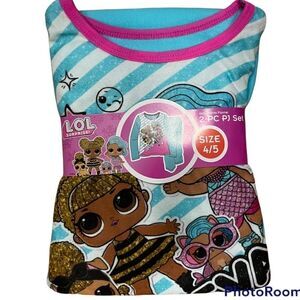 New Lol Surprise Pajama Set, 2 Piece Pajamas, Size 4/5 PJ Set